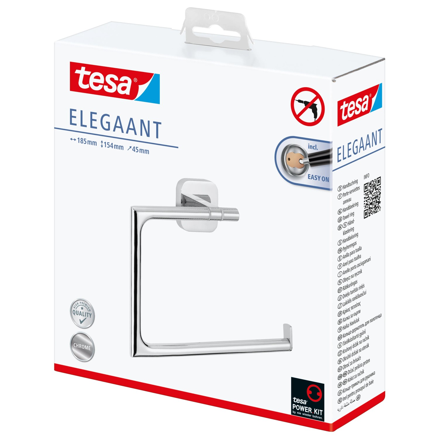 Tesa Handtuchring Elegaant Chrom