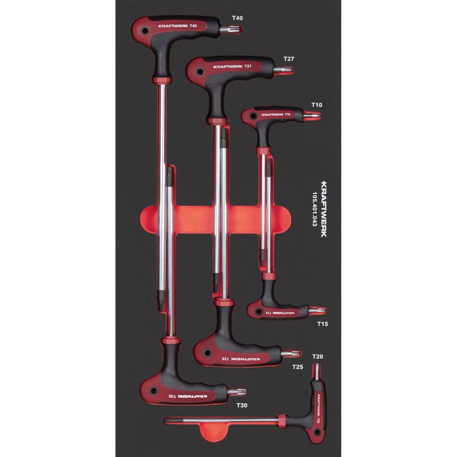 Kraftwerk Werkzeugset PL T-Griff TX 20x40 7-tlg.