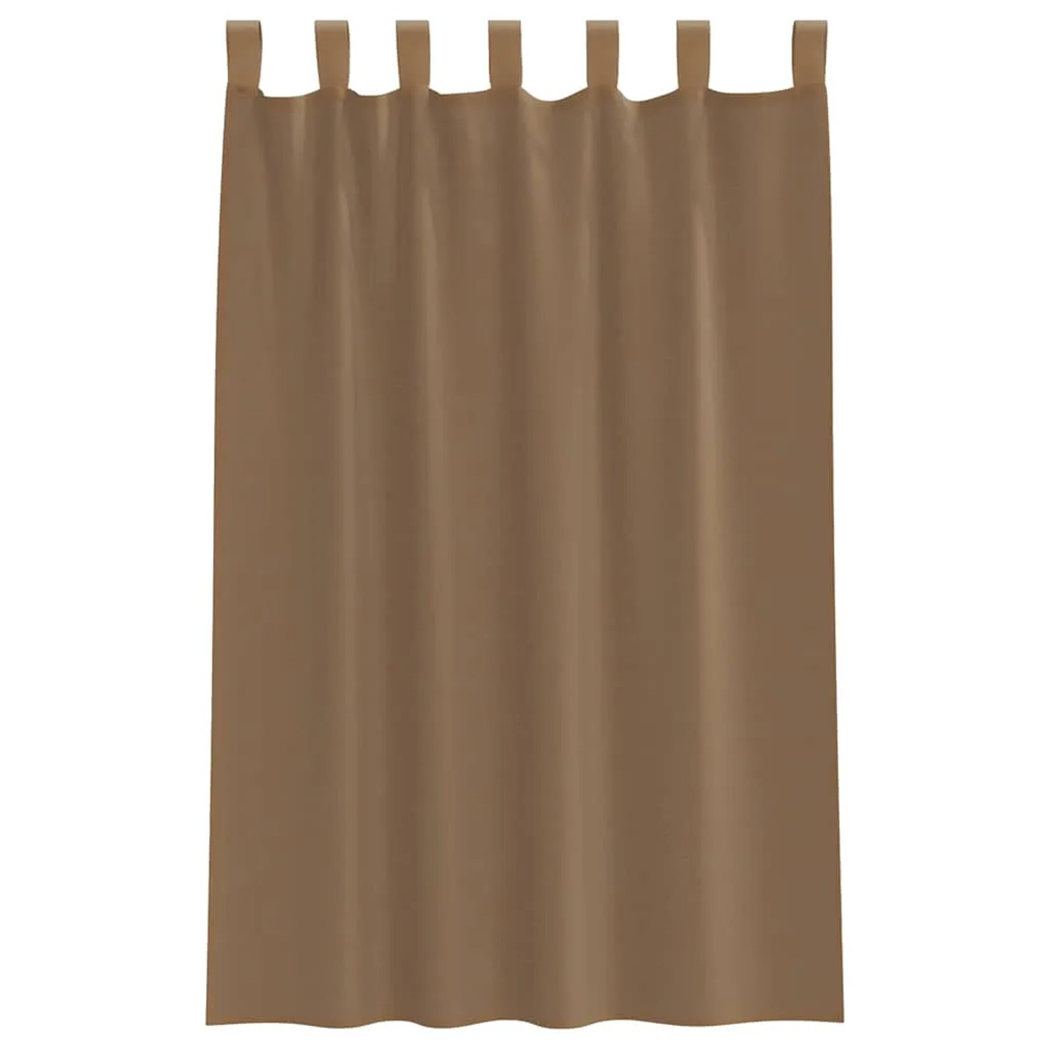 Hellbrauner Voile Vorhang mit Schlaufen, 140x175 cm. Semi-transparenter Fenstervorhang.