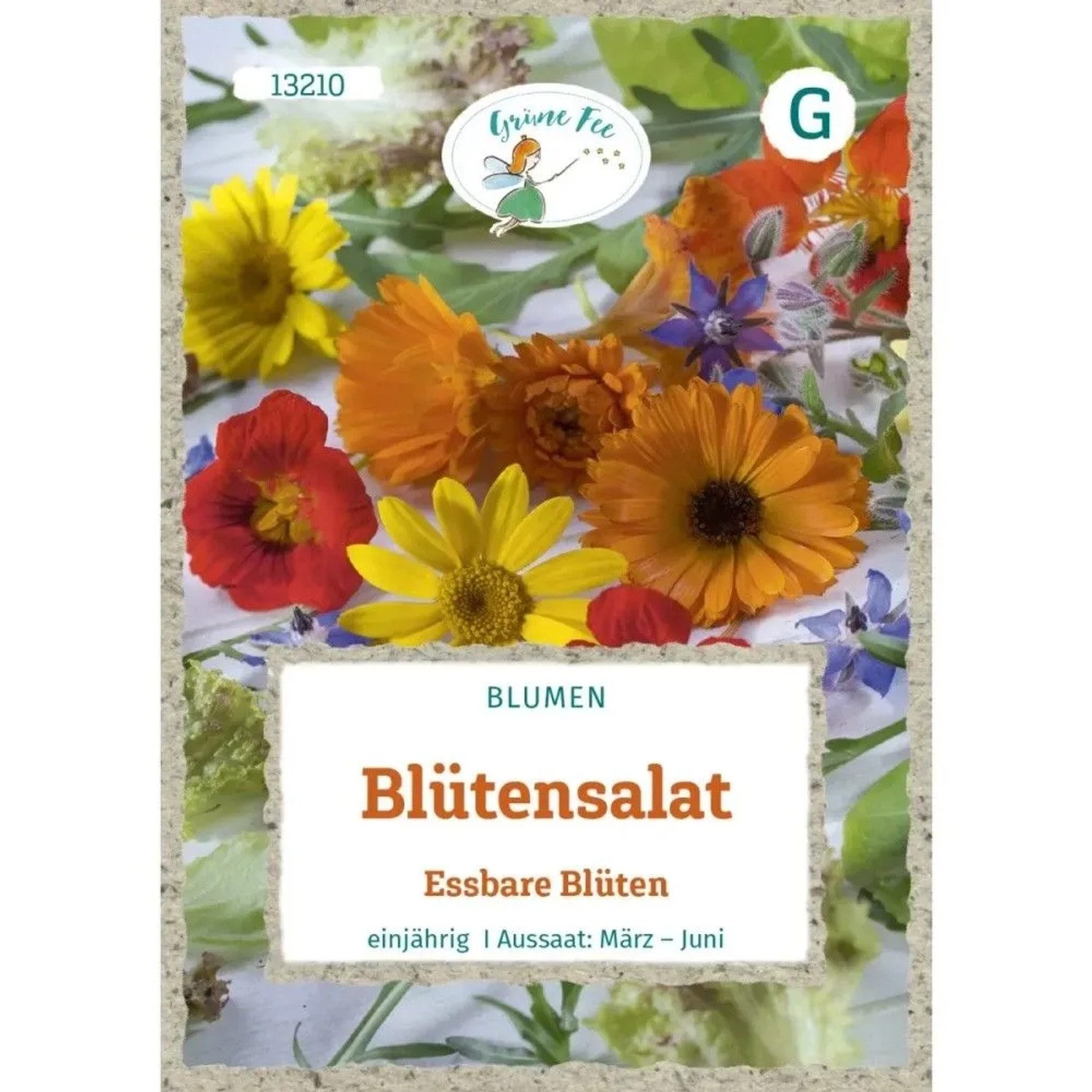 Grüne Fee Blütensalat Essbare Blüten Blumenmischung Saatgut