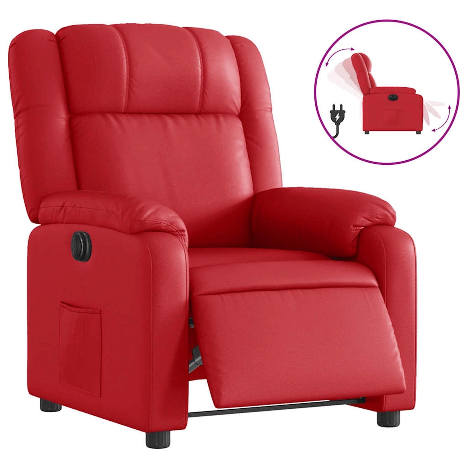 vidaXL Relaxsessel Elektrisch Rot Kunstleder 3205141 günstig online kaufen