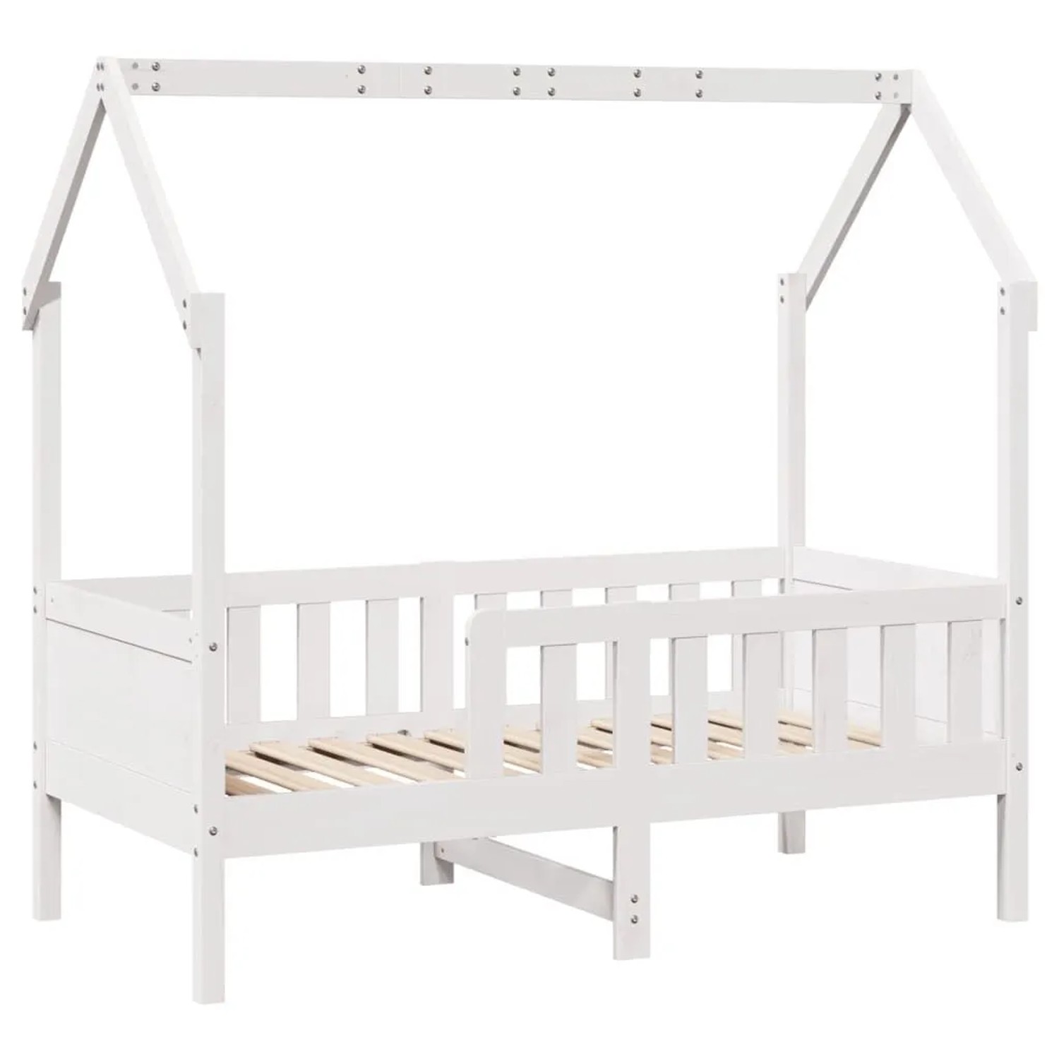 vidaXL Kinderbett Hausbett Weiß 70x140 cm Massivholz Kiefer 850714 günstig online kaufen