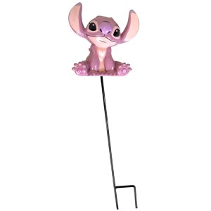 Pinker Disney Gartenstecker Angel, 37 cm, als Dekoration für den Garten.