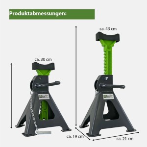 TRUTZHOLM Unterstellbock 2 Stück 3 Tonnen Traglast Pro Stütze Höhe Von 300 Bis 430 mm