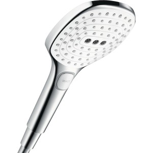 Hansgrohe Raindance Select E Handbrause, 120mm, 3 Strahlarten, weiß/chrom.