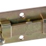 Gelb verzinkter Türriegel mit Knopf, 100x44 mm, für Türen und Tore.