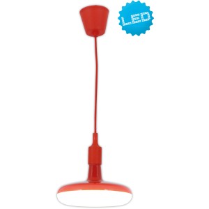 Rote LED Pendelleuchte Ufo von Näve, moderne Tellerlampe für Innenräume.