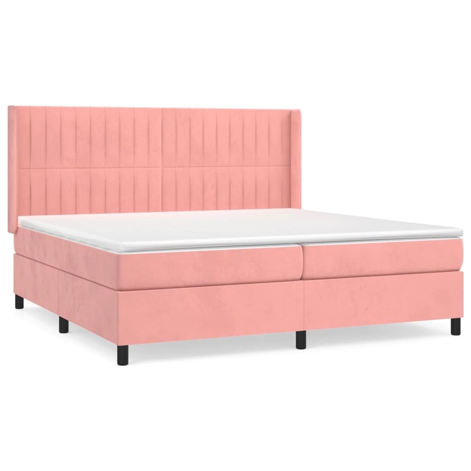 vidaXL Boxspringbett mit Matratze Rosa 200x200 cm Samt 3132824 günstig online kaufen