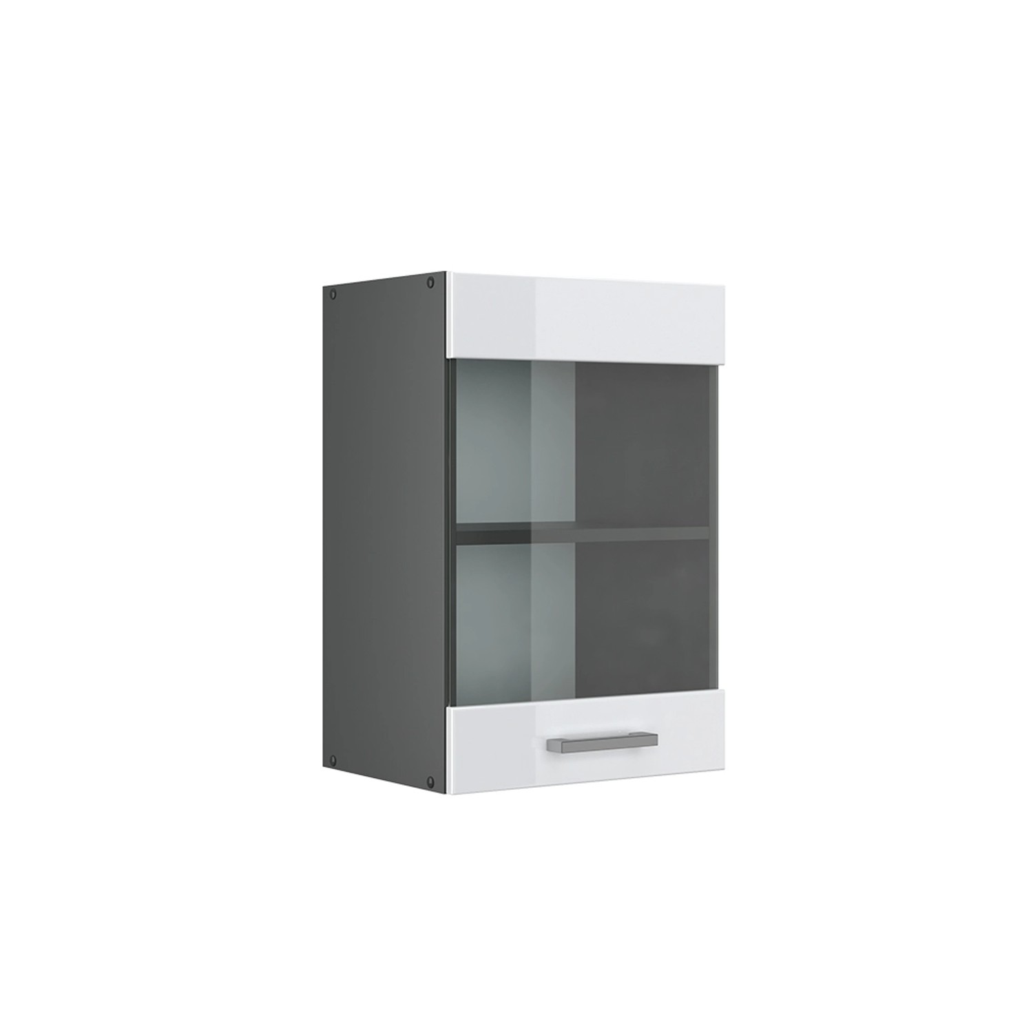 Vicco Glashängeschrank R-Line, Weiß Hochglanz/Anthrazit, 40 cm günstig online kaufen