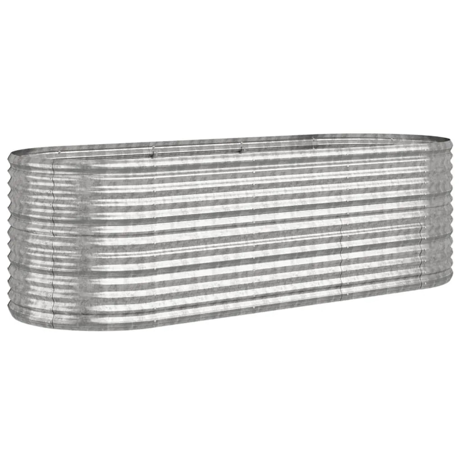 Furnicato Hochbeet Verzinkter Stahl 224x80x68 Cm Silbern