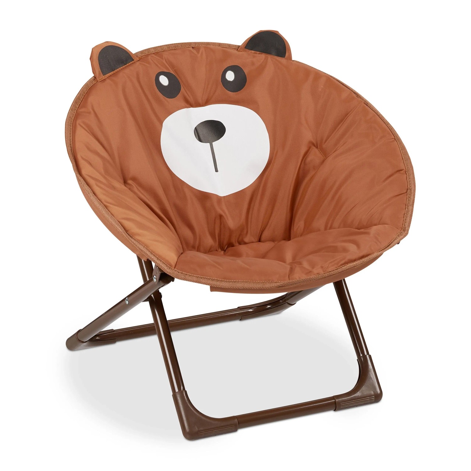 Relaxdays Moonchair für Kinder Polyester Bär Faltbar 47 cm x 50 cm x 48 cm 1,7 kg