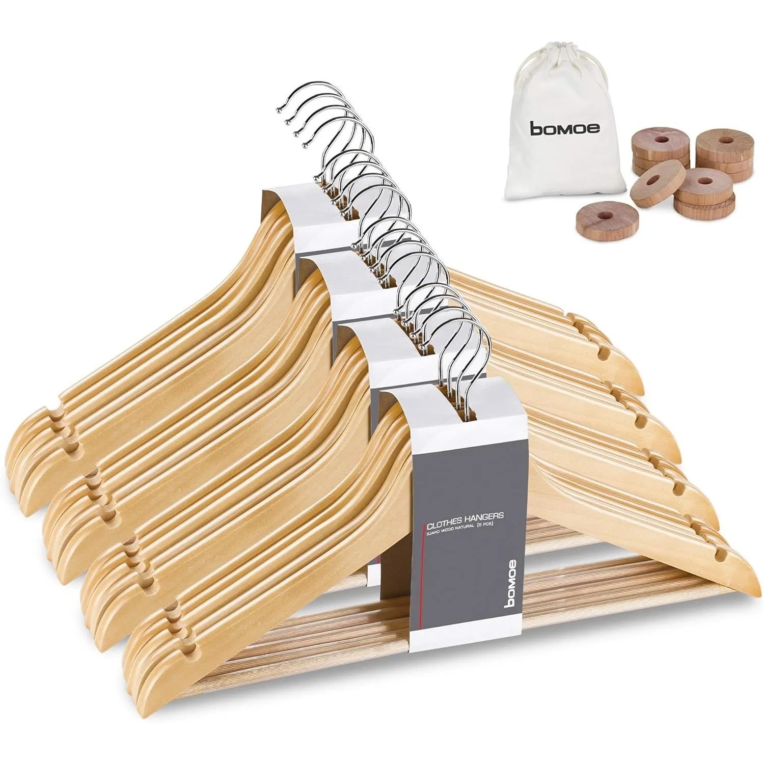 Bomoe Sjard Kleiderbügel Holz Natur 20tlg günstig online kaufen