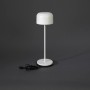 Weiße Konstsmide LED Tischleuchte Lille, 36cm, für Innen & Außen. Dekoleuchte mit USB-Anschluss.