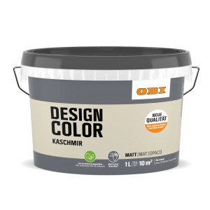 Eimer OBI Design Color Kaschmir, matte, bunte Wandfarbe für Innenräume.