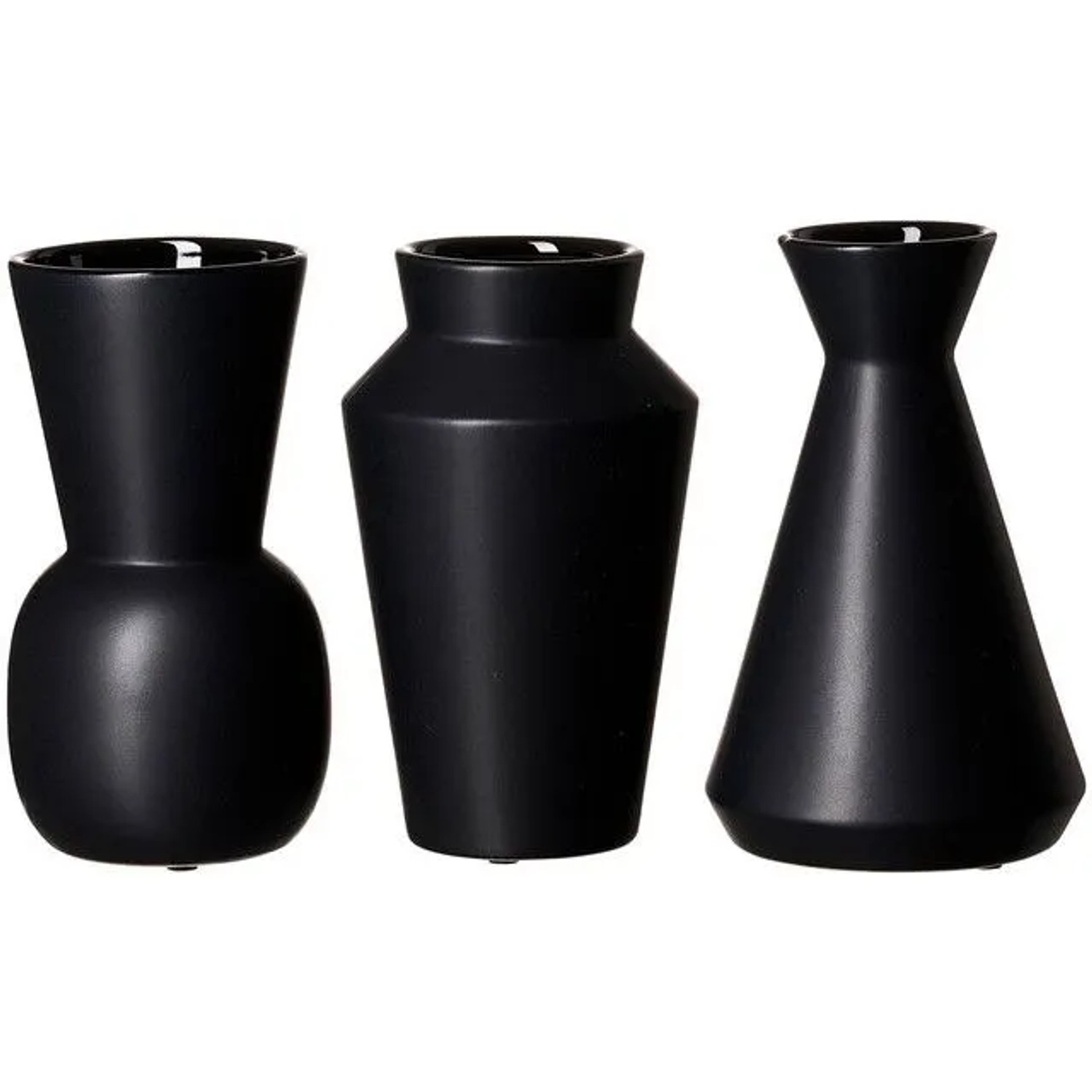 Ritzenhoff & Breker Kalmar Vasen-Set 20 cm 3-teilig Schwarz