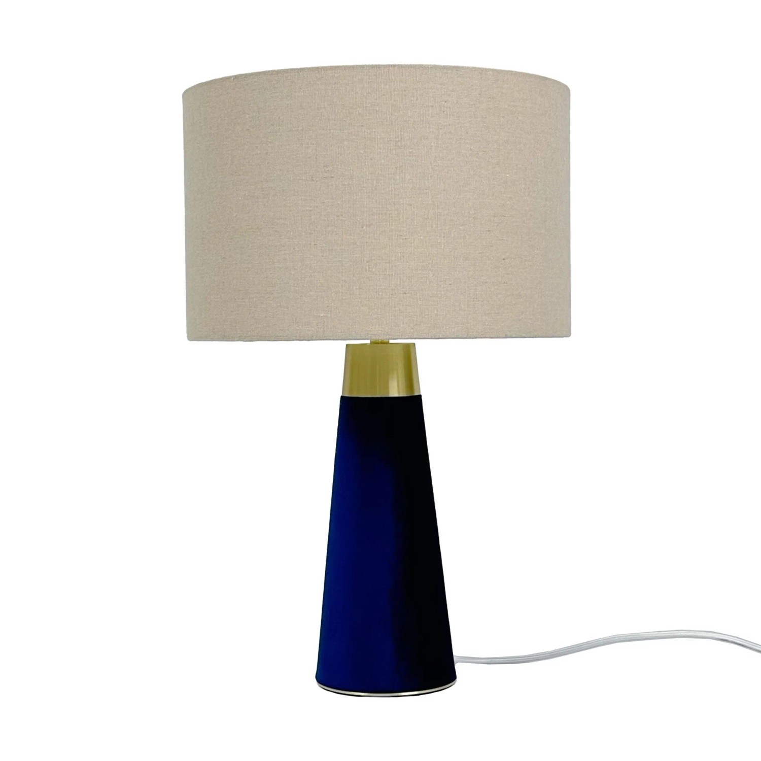Relaxdays Tischlampe Eisen Leinen Samt mit Kippschalter 47 cm x 40 cm 0,9 kg