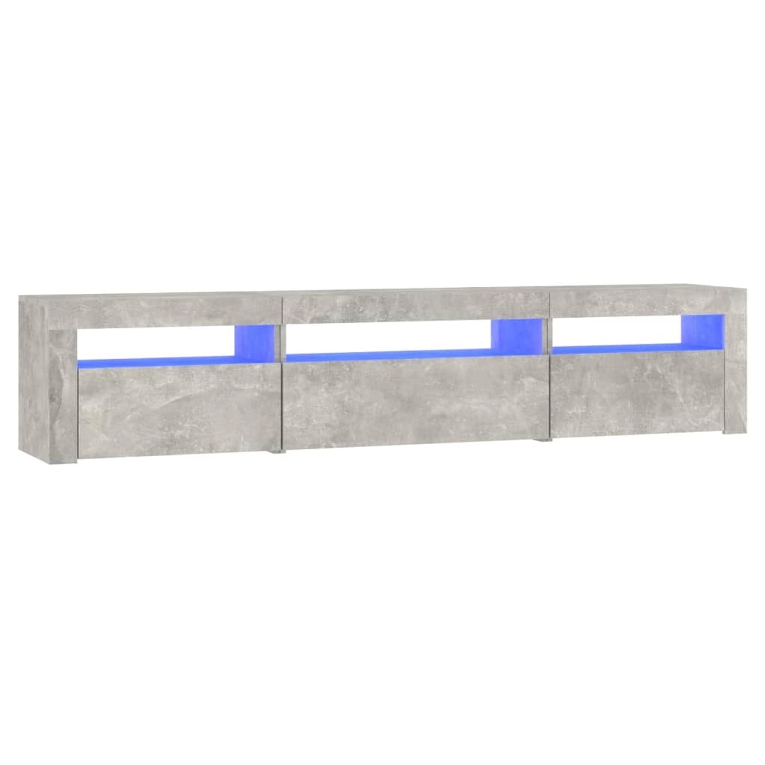 VidaXL TV-Schrank mit LED-Leuchten Betongrau 195x35x40 cm günstig online kaufen