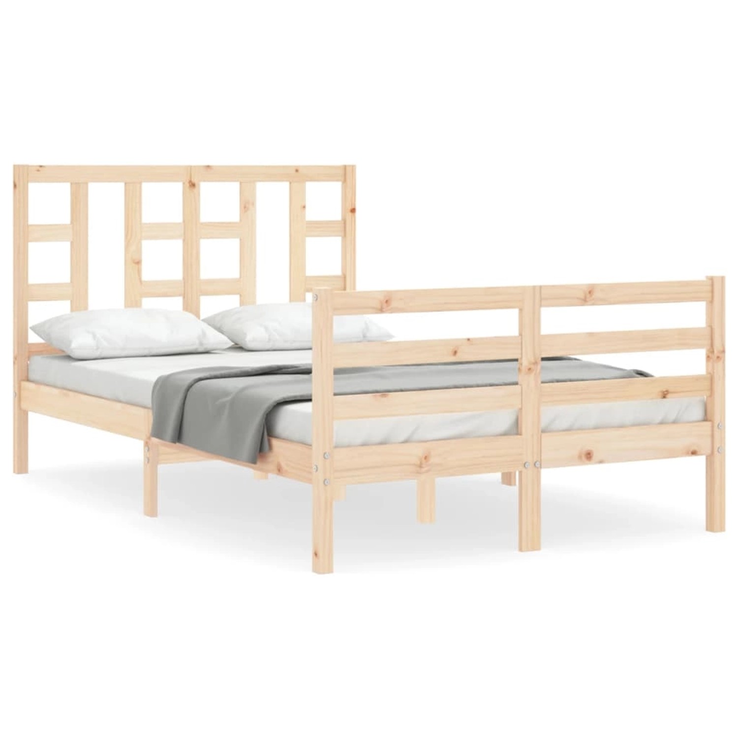 vidaXL Massivholzbett mit Kopfteil 120x200 cm 3193916 günstig online kaufen