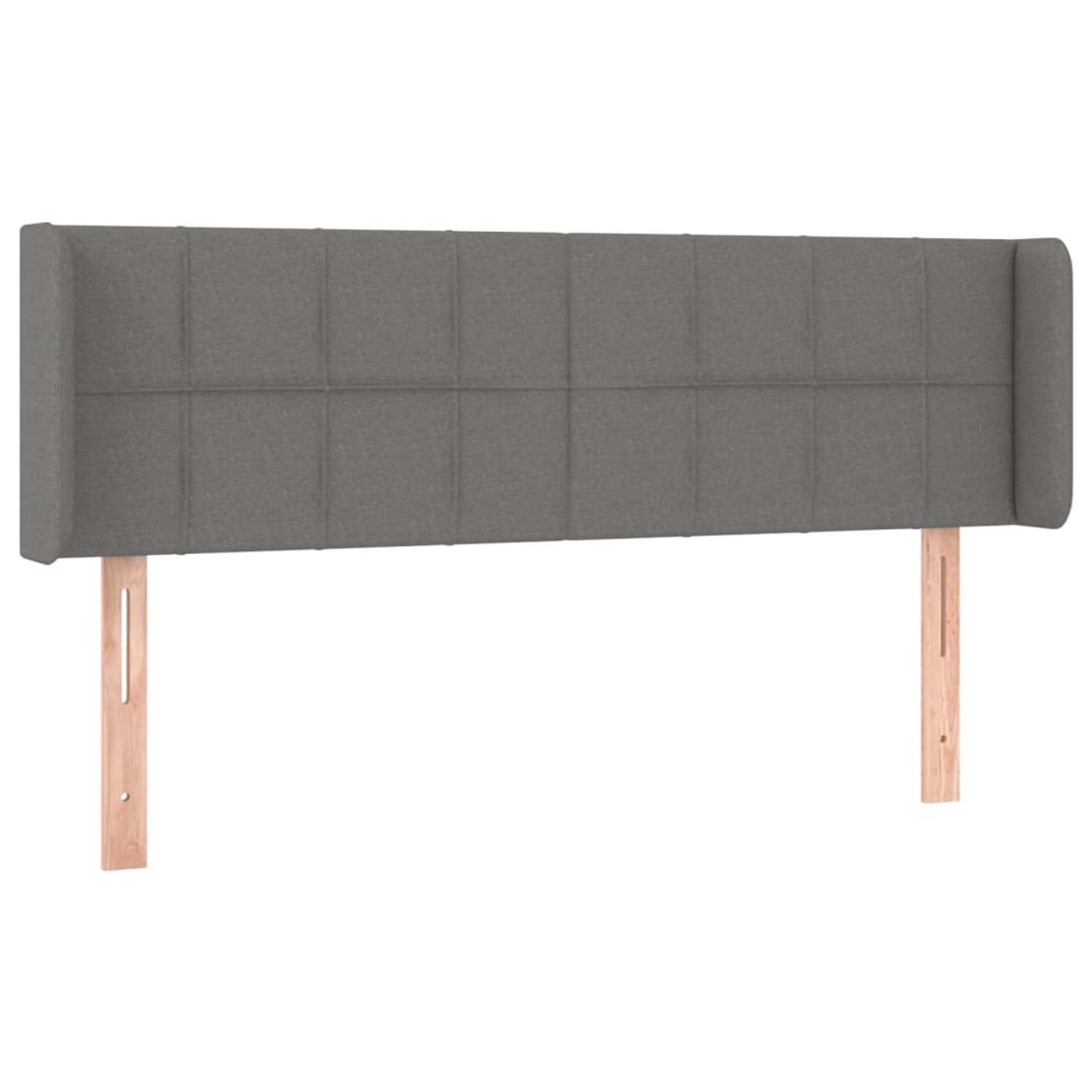 vidaXL LED Kopfteil Dunkelgrau 147x16x78/88 cm Stoff 3123235