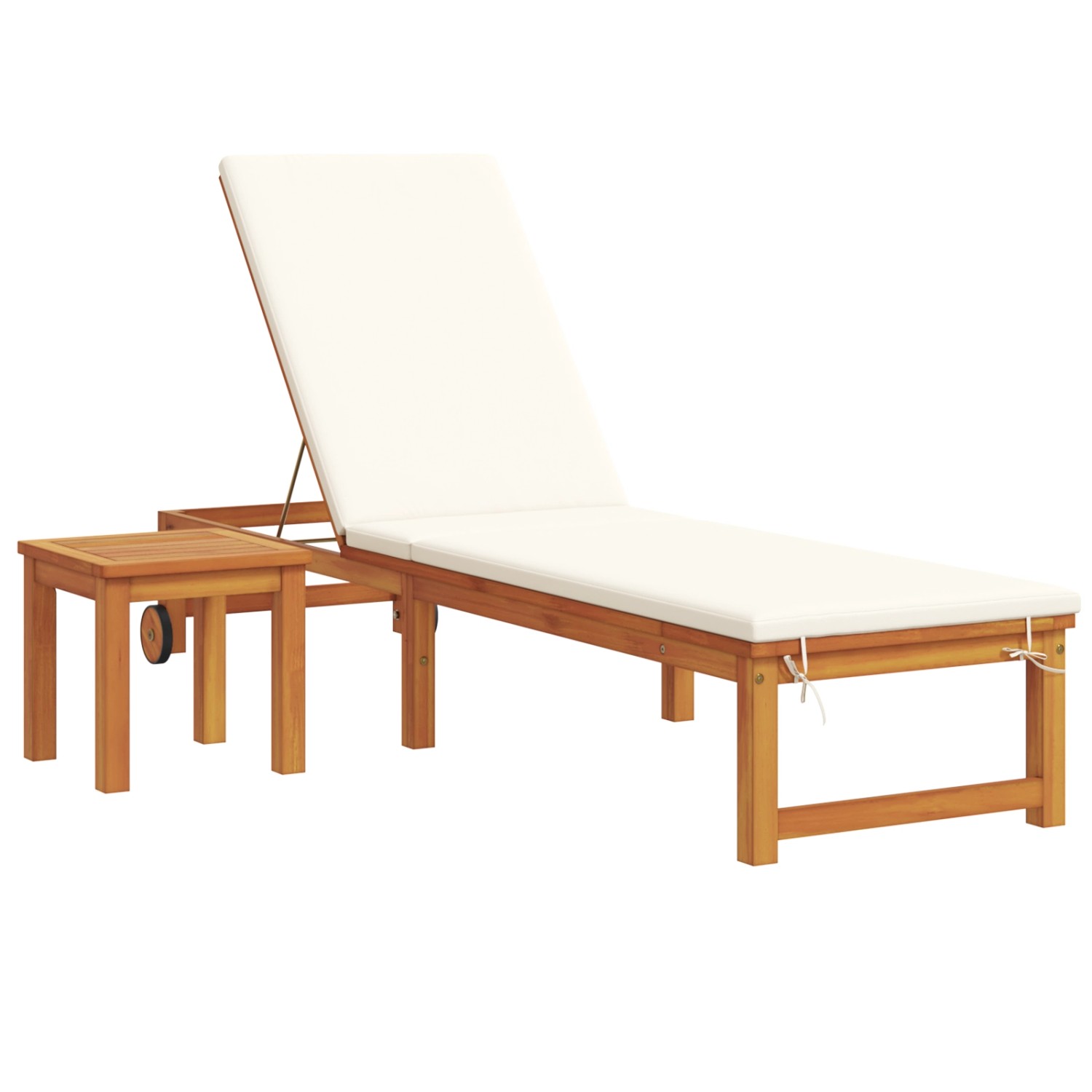 vidaXL Sonnenliege mit Tisch und Kissen Massivholz Akazie 3333832 günstig online kaufen