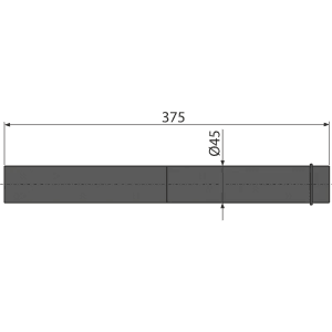 Alcadrain WC-Anschlussteil M147, 375 mm, zur Verlängerung des Wasseranschlusses für Wand-WCs.