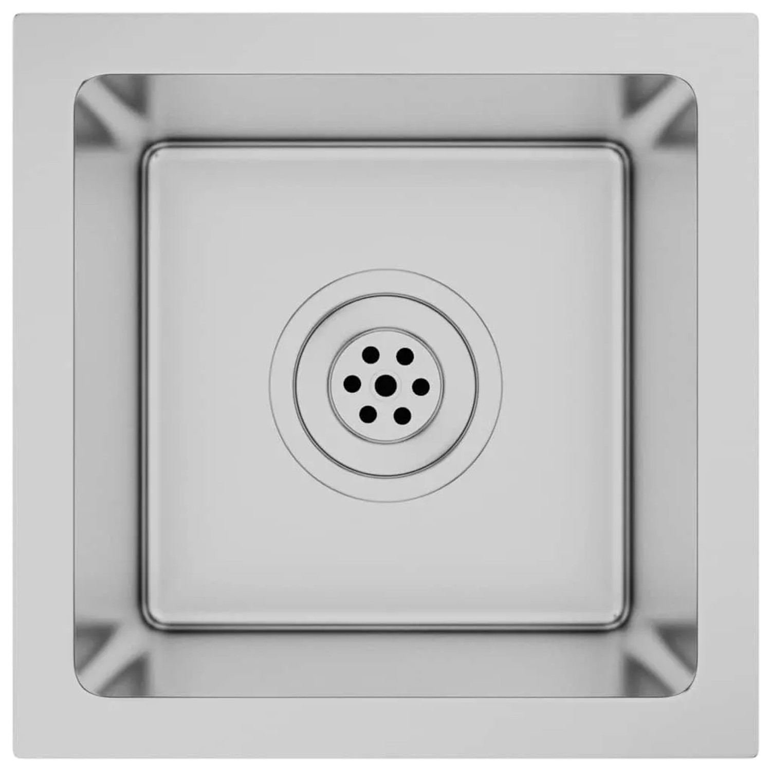 vidaXL Handgemachte Einbauspüle Edelstahl 51498