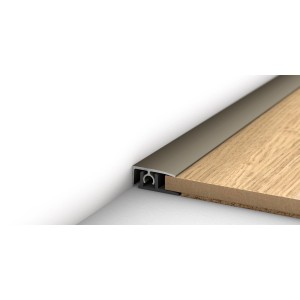 Abschlussprofil Edelstahl, 900 mm, zum Klicken für Laminat & Parkett. Saubere Kante, einfache Montage.