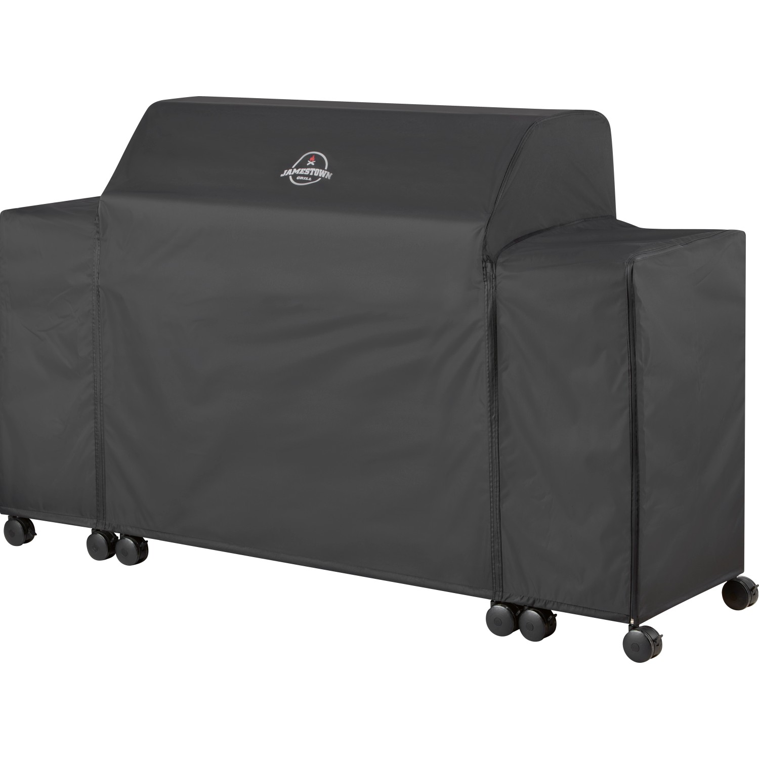 Schwarze Jamestown Grill-Abdeckhaube für 6-Brenner Gasgrill Knox mit/ohne Unterschrank.