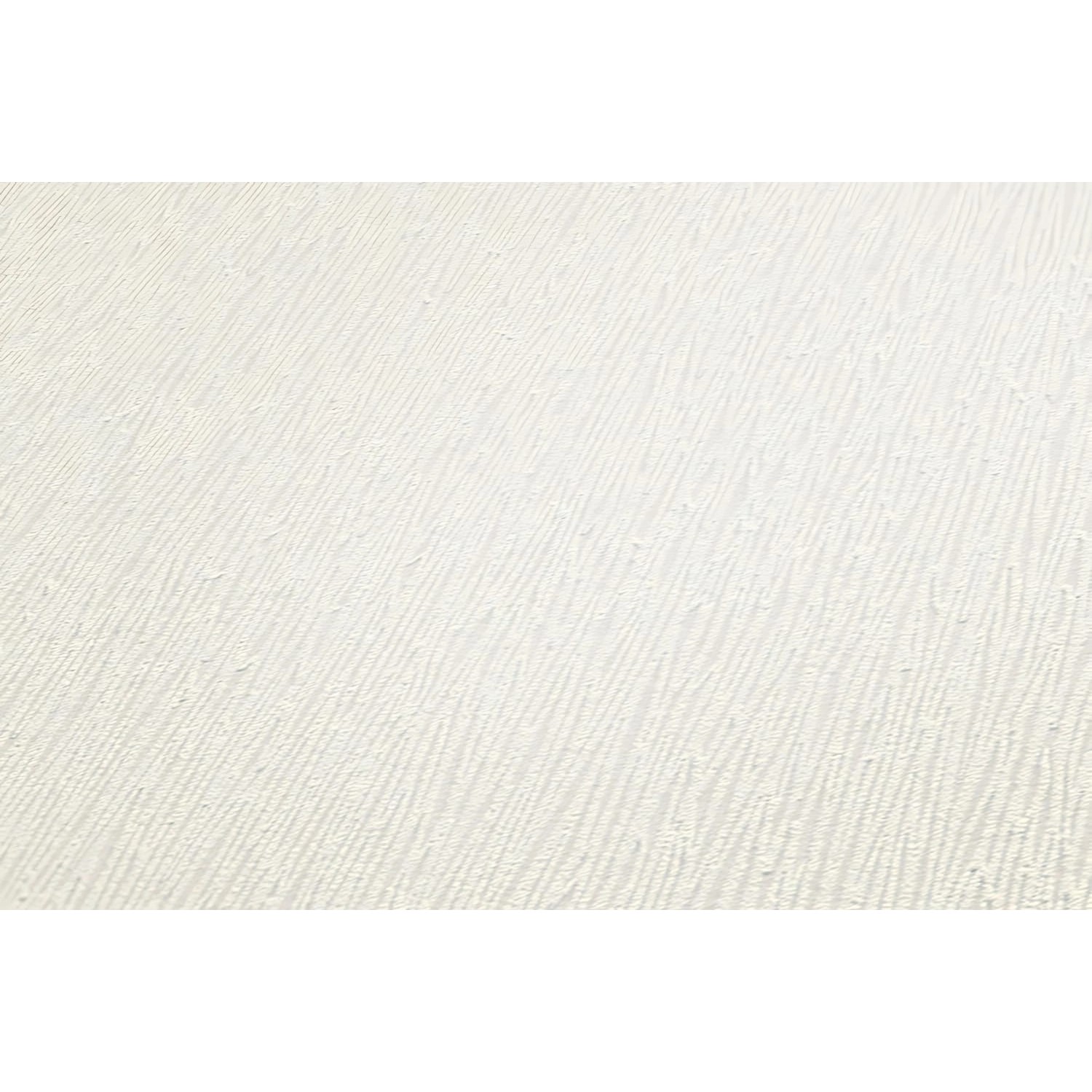 Weiße, matte Uni-Tapete von PROFHOME mit leichter Struktur. Dekorative Vliestapete für Wohnräume.