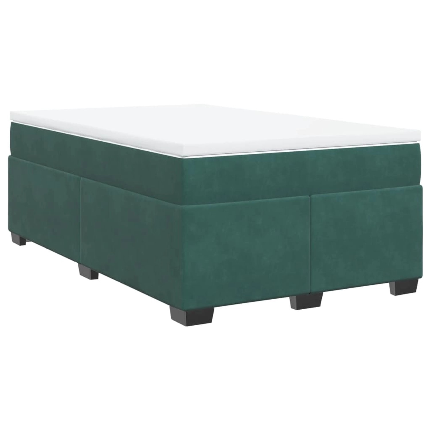 vidaXL Boxspringbett mit Matratze Dunkelgrün 120x190 cm Samt 3285272 günstig online kaufen