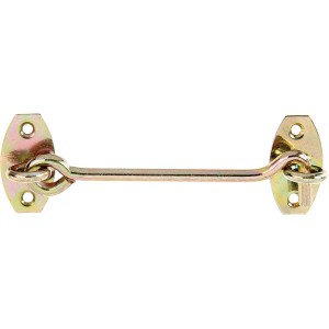 Galvanisch verzinkter Sturmhaken mit Platte, 120 mm lang, zur Sicherung von Fensterläden.