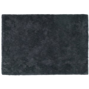 Graphitfarbener Lalee Hochflor Teppich Velvet 500, 160x230 cm. Weiche Oberfläche, handgefertigt.