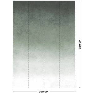 Art for the Home Fototapete Fading groen, 280x200 cm, mit grünem Farbverlauf.