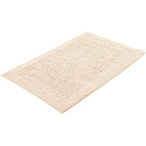 Rechteckiger, naturfarbener Kleine Wolke Badteppich Net, 60x60 cm, aus Baumwolle.