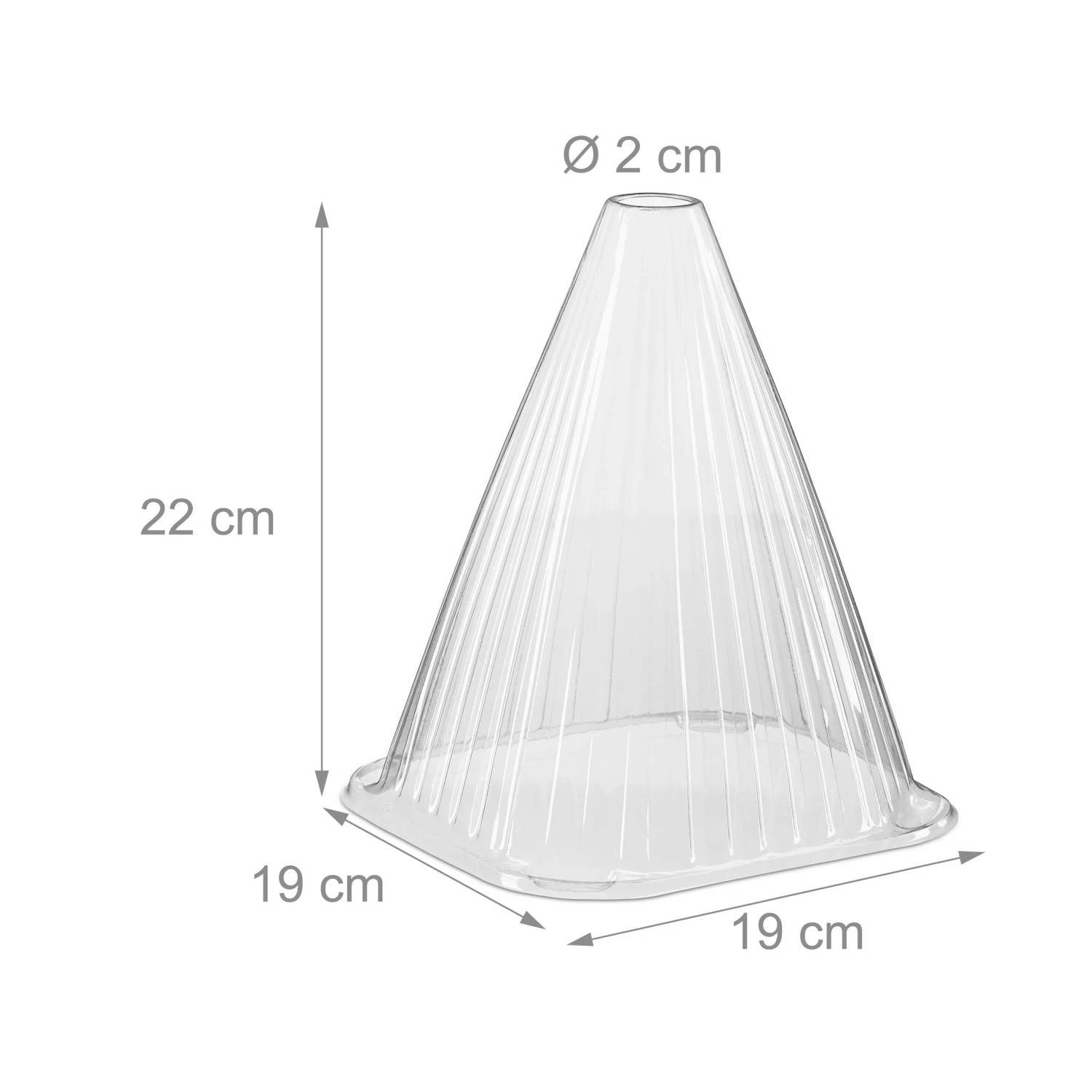 Relaxdays Pflanzhut 24er Set, transparent, 22x19x19cm, aus PVC, Gartenhilfsmittel