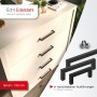 SOTECH Stangengriff E8 BA 128 mm Echt Edelstahl SS201 Schwarz_2