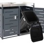PROREGAL Mülltonnenbox 2er 110x115x62cm 80-240 Liter_6