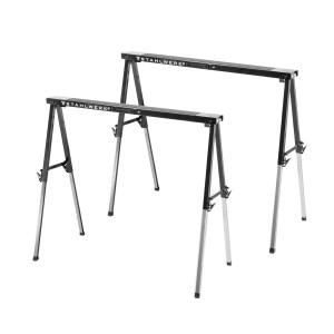 STAHLWERK Sägebock 2er Set, höhenverstellbar, ideal als Arbeitsbock für Werkstatt & Baustelle.
