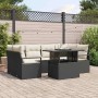vidaXL Garten-Sofa-Set mit Speicher 7-Tlg Schwarz Poly Rattan 3357490_2
