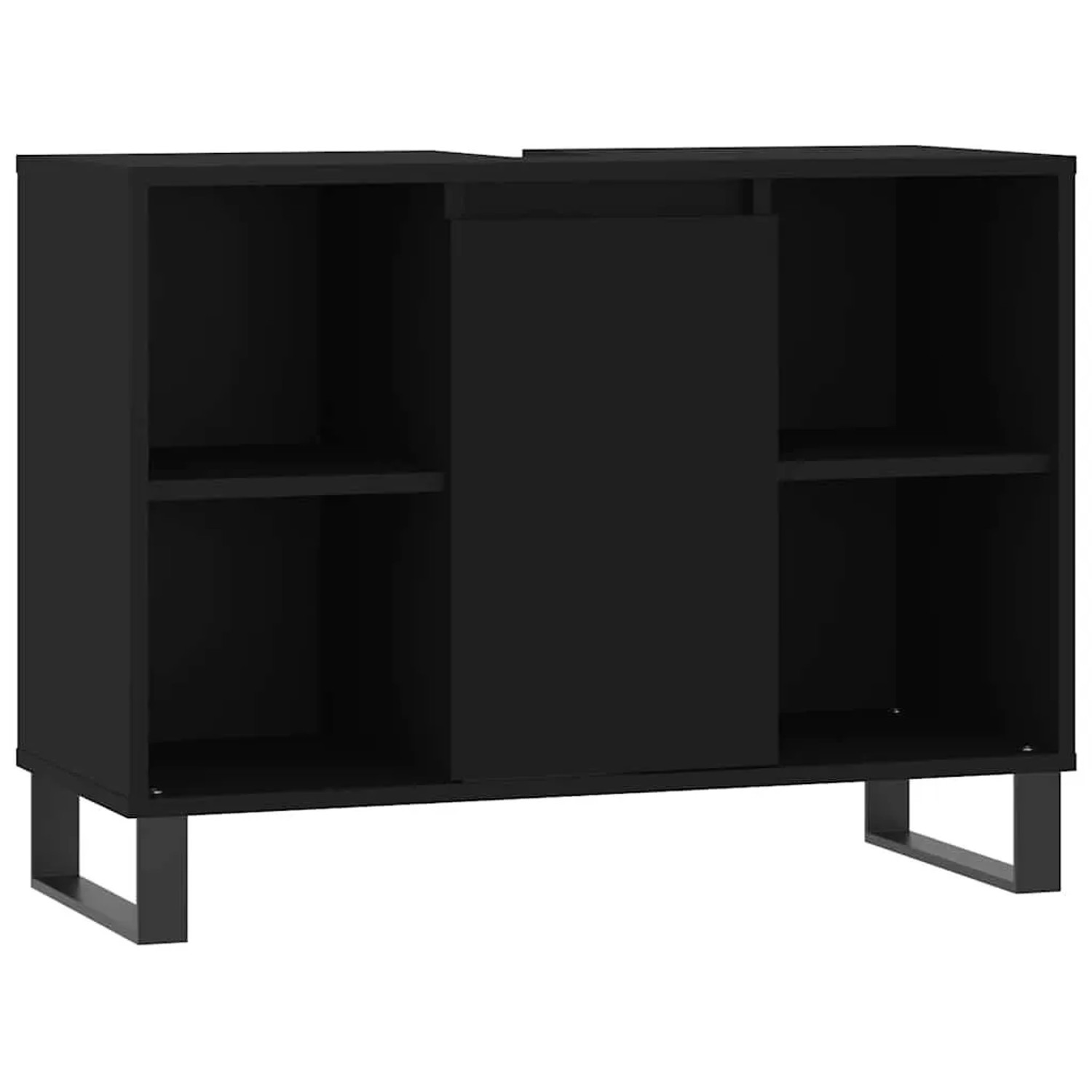 vidaXL Badschrank Schwarz 80x33x60 cm Holzwerkstoff 831637