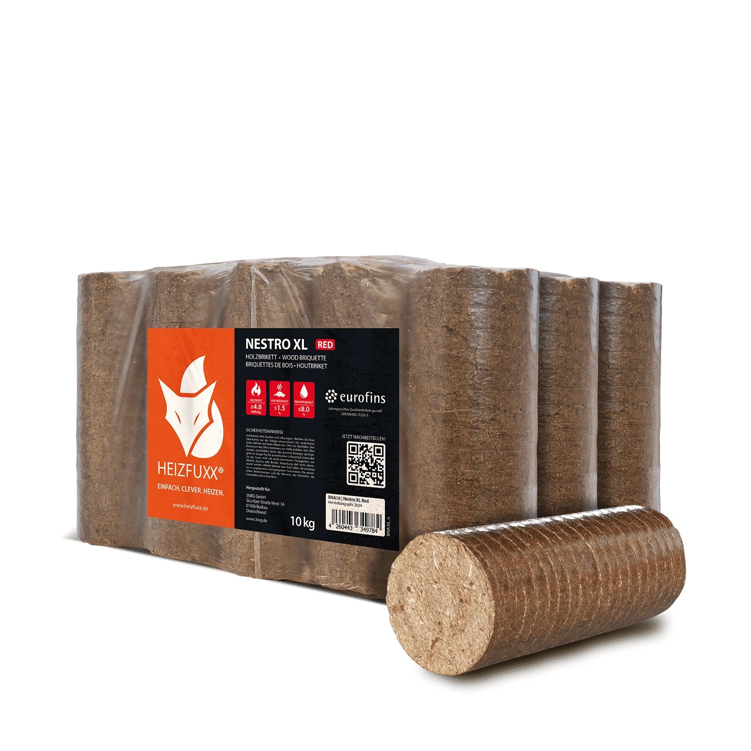 Heizfuxx Holzbriketts Nestro Xl Red 10kg x 3 Gebinde 30kg günstig online kaufen