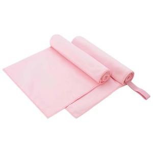 vidaXL Sporthandtücher 2 Stk Rosa 100 x 50 cm Polyester und Polyamid 42011488