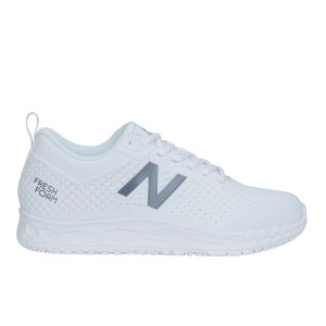 Weisse New Balance Performance Berufsschuhe 906 SR für Herren, Gr. 40.5, mit Fresh Foam Sohle.