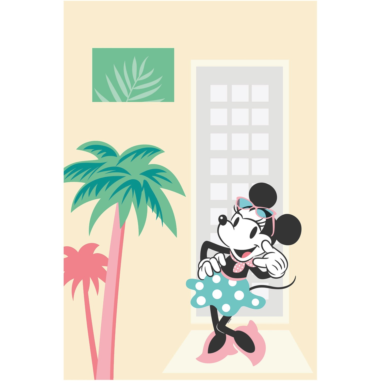 Komar Wandbild Minnie Mouse Palms 50 x 70 cm