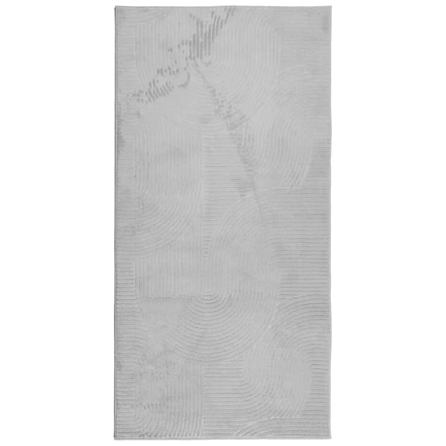 vidaXL Teppich Iza Kurzflor Skandinavischer Look Grau 100x200 Cm 1946921
