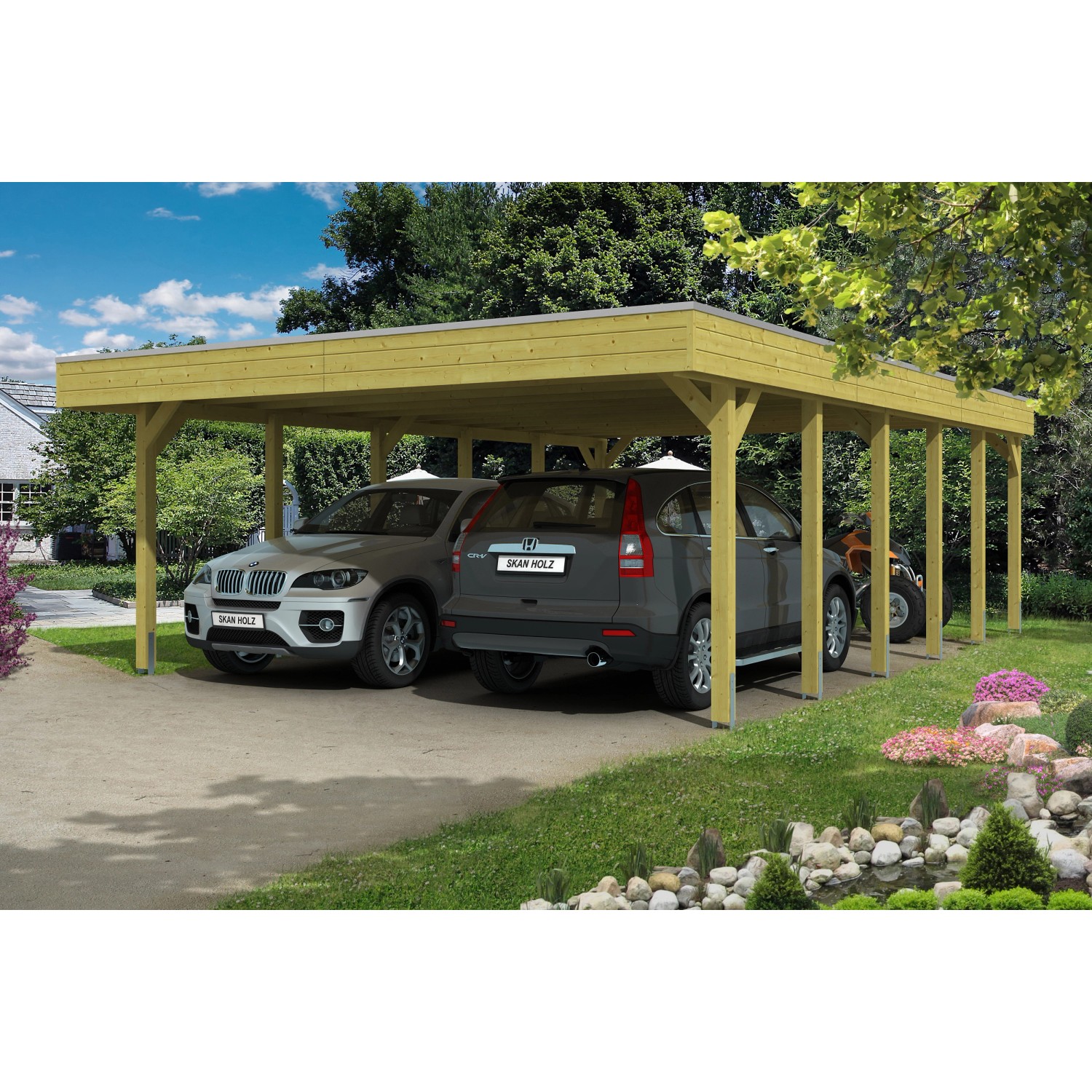 Skan Holz Carport Friesland 557 cm x 860 cm günstig online kaufen