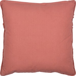Quadratisches Kissen Ancient Secrets in Terracotta, 50x50 cm. Dekokissen für Couch, Sessel oder Bett.