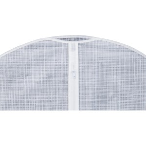 Transparente Kleiderschutzhülle Größe S mit Reißverschluss für staubfreie Aufbewahrung.