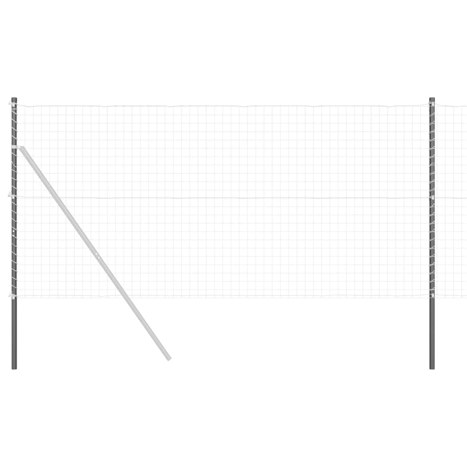 vidaXL Zaunpfosten 12 Stk Grau Pulverbeschichteter Stahl 42012764 günstig online kaufen