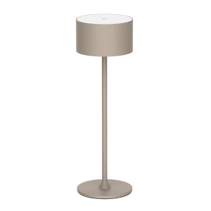 ENOVALITE Akkutischleuchte LED, dimmbar, CCT einstellbar, sandfarben, kabellos, IP44.